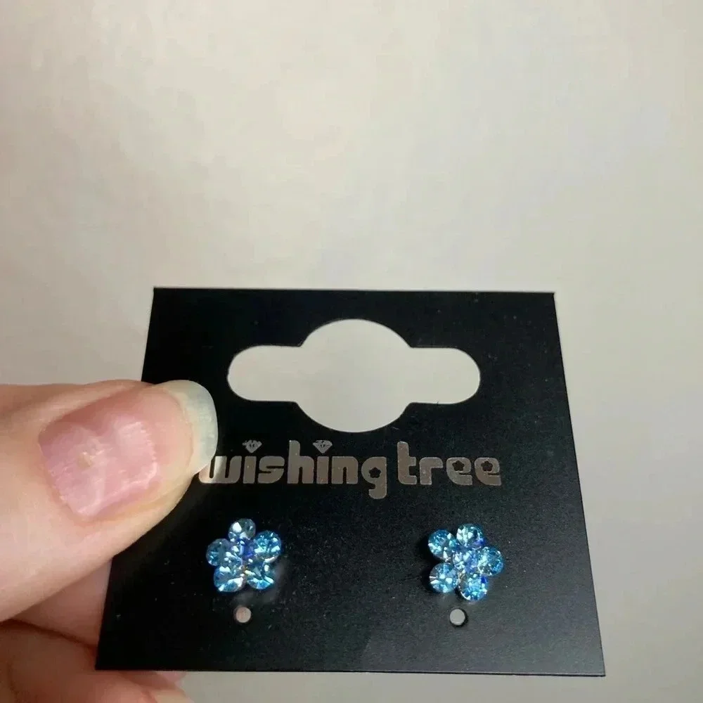 NWT Vintage Y2K Wishing Tree Necklace and Earring Set Blue